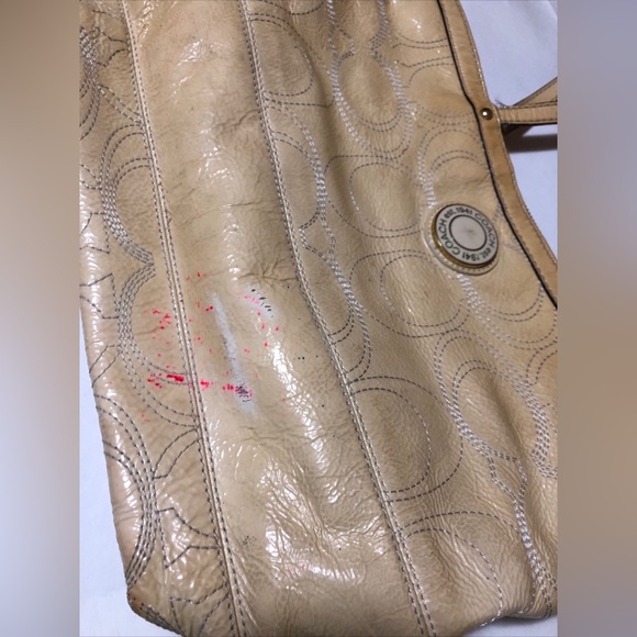 Coach Bag Authentic cream yellow colour genuine leather - Picture 2 of 9